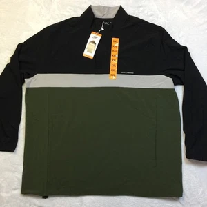 NUEVO CON ETIQUETAS Chaqueta Skechers Hombres XXL Negra Verde Oliva Bloque de Color Elastizada 1/4 Bolsillo con Cremallera - Imagen 1 de 14