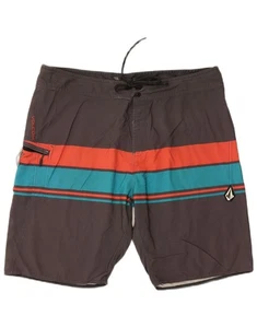 VOLCOM Mens Swimming Shorts XL  Grey Striped NB03 - Picture 1 of 2