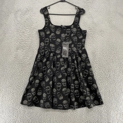 Vestido Killstar Mujer XL Negro Gris Enigma Calavera Punk Edgy Grunge Patinador Gótico Foto 1 de 4
