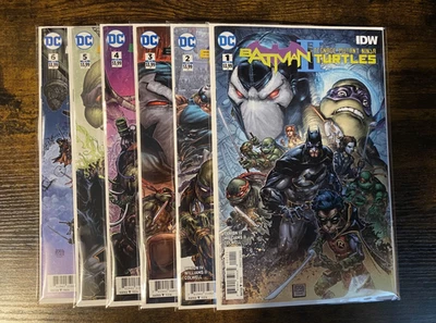 BATMAN / TEENAGE MUTANT NINJA TURTLES  TMNT 1 2 3 4 5 6 COMPLETE DC IDW 2016 - Imagem 1 de 4