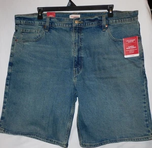 Levi Strauss Signature Men's SIZE 42 Classic Denim Shorts Blue 10" Inseam Nwt - Picture 1 of 2
