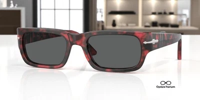 Gafas de sol unisex PERSOL PO3347S 1212B1 Adrien Red Havana gris oscuro 55 mm Foto 1 de 2