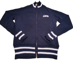 Alyssa Milano Touch Womans Seattle Seahaws Full Zip Sweater Jacket Wool Blend M - Picture 1 of 20