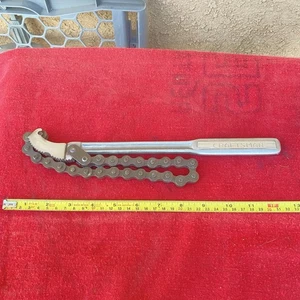 Vintage = Craftsman = V = 12" Kettenschlüssel 15" Kette 4" plus Kapazität geschmiedet in USA - Bild 1 von 15