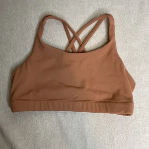 Athleta Girl Upbeat Bra 2.0 Mocha Brown Size M/8-10 - Picture 1 of 5