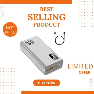 Banco de alimentación de carga rápida de 50000 mAh - Perfecto para acampar y viajar aventuras Foto 1 de 4