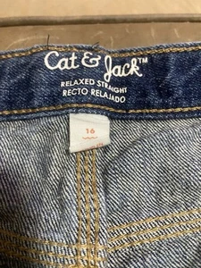 Cat & Jack Jeans Size 16 Relaxed Straight - Picture 1 of 3