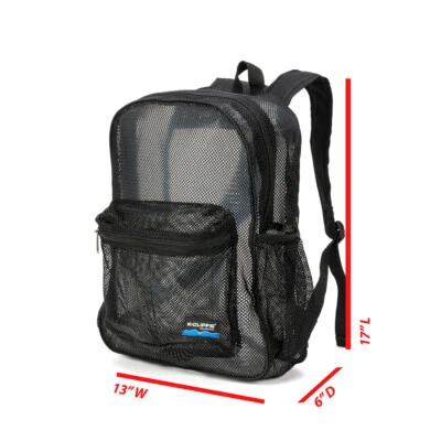 17.5" 100% Mesh Backpack,  Net Gym Bag, Daypack - Image 1 of 4