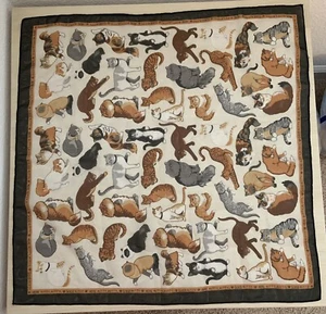 Cats Here Kitty Kitty Sheet Scarf 20.5" x 20" - Picture 1 of 4