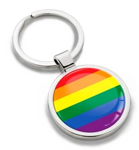 Portachiavi portachiavi metallo ciondolo + confezione regalo bandiera LGBT bandiera - Foto 1 di 4