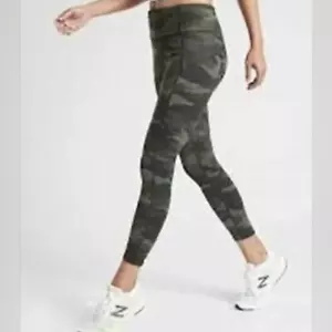 ATHLETA Athleta Ultimate Camo 7/8 Olive Tight Size 1X NWT - Picture 1 of 10