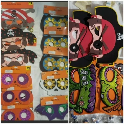 15 Felt  & foam eye Masks  Girls Boys Cosplay Masquerade Party favor Halloween  - Image 1 of 4