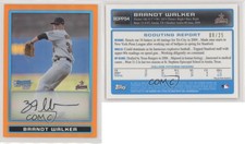 2009 Bowman Draft Prospects Chrome Orange Refractor /25 Brandt Walker #BDPP34