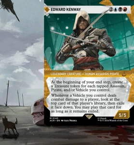 Edward Kenway Commander Deck MTG Ready-to-Play Pirates and Vehicles Treasure ALT - Picture 1 of 12