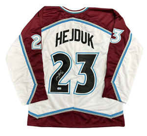 Milan Hejduk Authentic Signed Avalanche Pro Style Jersey Autographed BAS COA