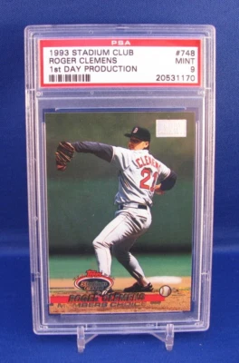 1993 Stadium Club "ROGER CLEMENS" 1st Day Production ~ Graded PSA 9 Mint ~ POP 7 - Image 1 of 2