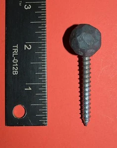  Decorative Wood Screw, Medium Ball Head, Hammered Wrought Iron by Blacksmiths  - Picture 1 of 12