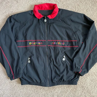 Kaelin Jacket Coat Women S Black Vintage 80s 90s Embroidered Geometric Ski Retro - Image 1 of 4