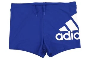 Adidas Children's Boy's Swim Trunks Swim Shorts Boxer Blue Large Logo - Picture 1 of 3