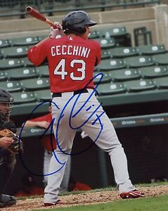 Garin Cecchini signed Red Sox 8x10 photo COA