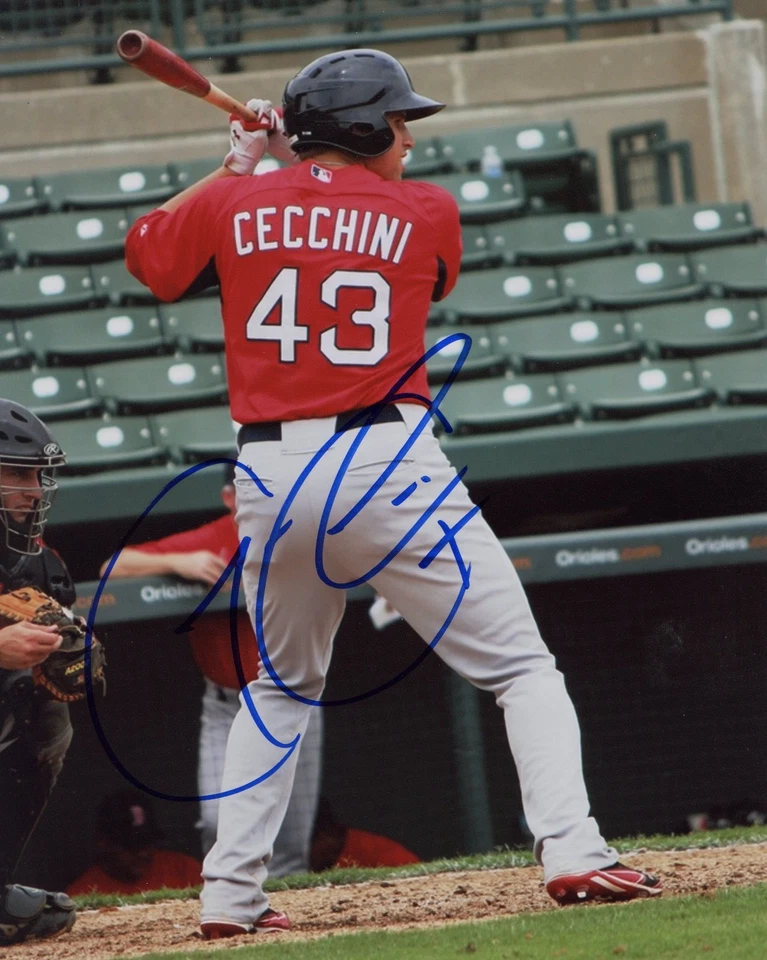 加林·塞奇尼签名红袜队 8 x 10 照片 正品证书 — 第 1/1 张图片