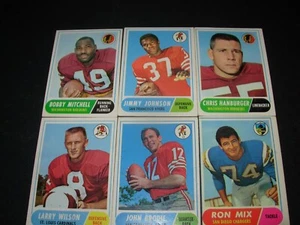 1968 Topps Salón de la Fama del Fútbol "Tú eliges" $1,25 cada uno - Imagen 1 de 2