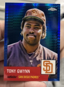 2022 Topps Chrome Platinum Anniversary Tony Gwynn #146 Blue Prism Refractor