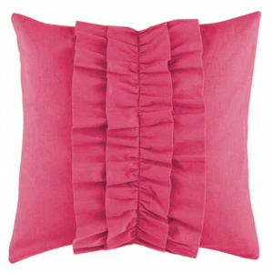 Center Ruffle Pillow Shams 1000 TC 100% Egyptian Cotton Solid All Size & Color - Picture 1 of 25