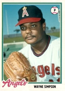Wayne Simpson - California Angels - 1978 Style Topps Custom Card - Picture 1 of 2