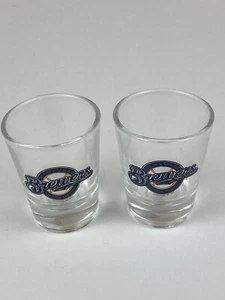 Set of 2 Milwaukee Brewers Shot Glass - MLB Major League Baseball - New - Picture 1 of 7