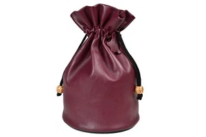 Genuine Leather Chess Storage Pouch for 4" to 5" King Chess Pieces - AS273-Red - Picture 1 of 1