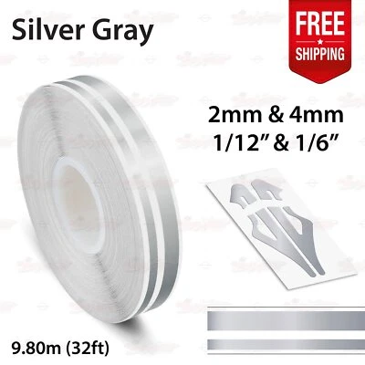 1/2" 12mm Twin Lines Roll PIN STRIPE Car Trim Body Line TAPE Decal Vinyl Sticker - Image 1 of 4