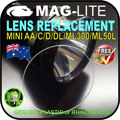 MAGLITE UPGRADE LENS REPLACEMENT AA/ML50L/C/D/DL/MagCharger FLASHLIGHT TORCH AU - Bild 1 von 4