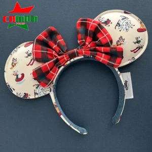 Disney Parks Christmas Headband Lodge Snow Minnie Mouse Ears Collection US Ship - Picture 1 of 11