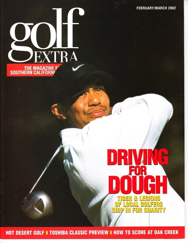 Tiger Woods cover February March 2002 Golf Extra magazine (RARE So Cal regional) Foto 1 de 1