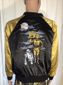 Star Wars Universe 40th Anniversary Satin Bomber Embroidered Jacket Size XL - Picture 1 of 18