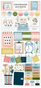 Echo Park Paper DAY IN THE LIFE 6x13 Sheet of Chipboard Accents - Picture 1 of 1
