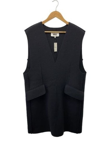 MAISON MARGIELA MM6 Vestito senza maniche 38 Lana NVY Colore tinta unita S52CT0730 S54898
