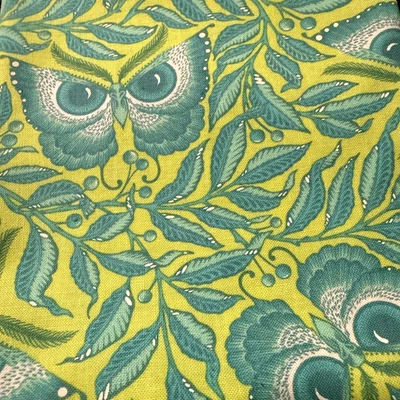 FQ Enlightenment Tula Pink PINKERVILLE Green Butterfly Cotton Quilt Craft Fabric - Image 1 of 2