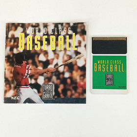 World Class Baseball TurboGrafx-16 Video Game (TG16, 1989) HuCARD ONLY Tested