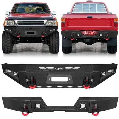 Vijay Black Steel Front/Rear Bumper For 1989-1995 Toyota Pickup W/D-Rings Foto 1 de 4