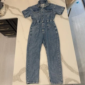Tuta We The Free People Marci Utility manica corta denim tuta donna med - Foto 1 di 10