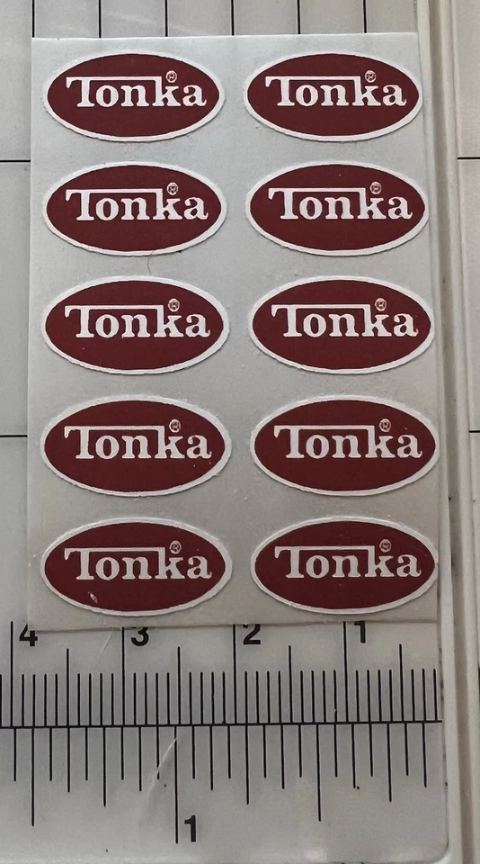 10 крошечных наклеек Tonka на годы 1976-77 (бесплатная доставка) - Изображение 1 из 1
