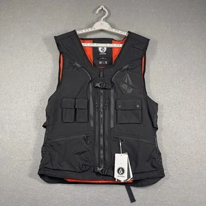 Volcom Vest Mens Medium Black Red Iguchi Slack Snwoboard Tactical Backpack NEW - Picture 1 of 13