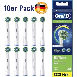 10x Oral-B CrossAction weiß CleanMaximiser Zahnbürstenaufsatz Aufsteckbürste NEU - Bild 1 von 11
