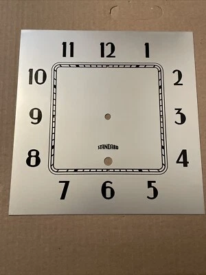 Vintage Almost Square Art Deco Standard Electric Time Clock Dial Part - Image 1 of 4