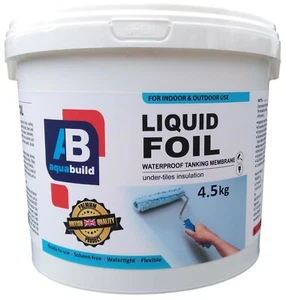 Aqua Build Seal Wet Room Waterproof Tanking kit Membrane Liquid 4.5 Litre Paint - Picture 1 of 7