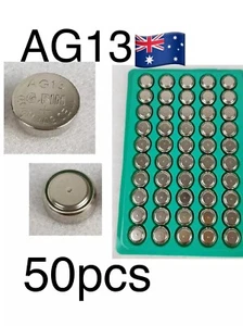 50pcs AG13 L1154 LR44 D76 A76 1.5V Batteries Long Expiry IN AUS Stock 🇦🇺 - Picture 1 of 1