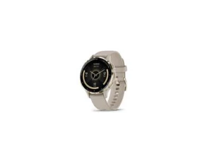 Garmin Venu 3S Soft Gold Stainless Steel Bezel with 41mm French Gray Case and Si - Picture 1 of 8