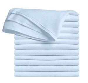 Clips N Grips Birdseye Flatfold Cloth Diapers - Bulk Hospital Quantity (Blue) - Picture 1 of 2